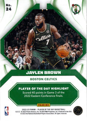 Panini Player of the Day 2022-23 Foil Parallel Base Card 24 Jaylen Brown