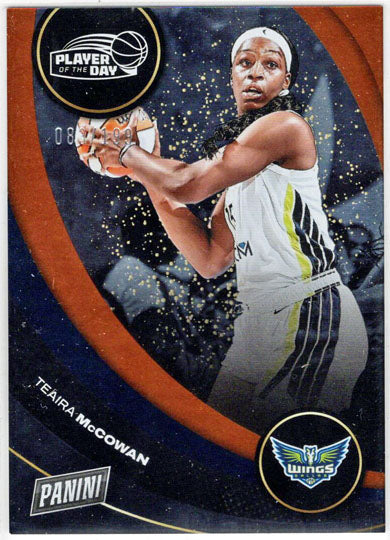 2025 Panini WNBA Player of the Day Orange Parallel Card 24 Teaira McCowan /199