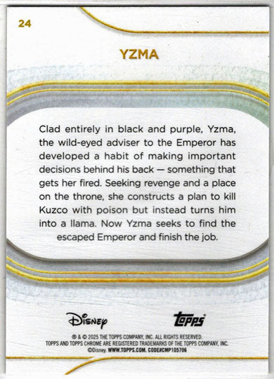 2025 Topps Chrome Disney Base Card 24 Yzma