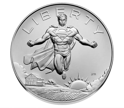 2025 US Mint Superman Comic Art One Ounce Silver Medal Coin