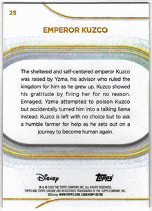 2025 Topps Chrome Disney Base Card 25 Emperor Kuzco