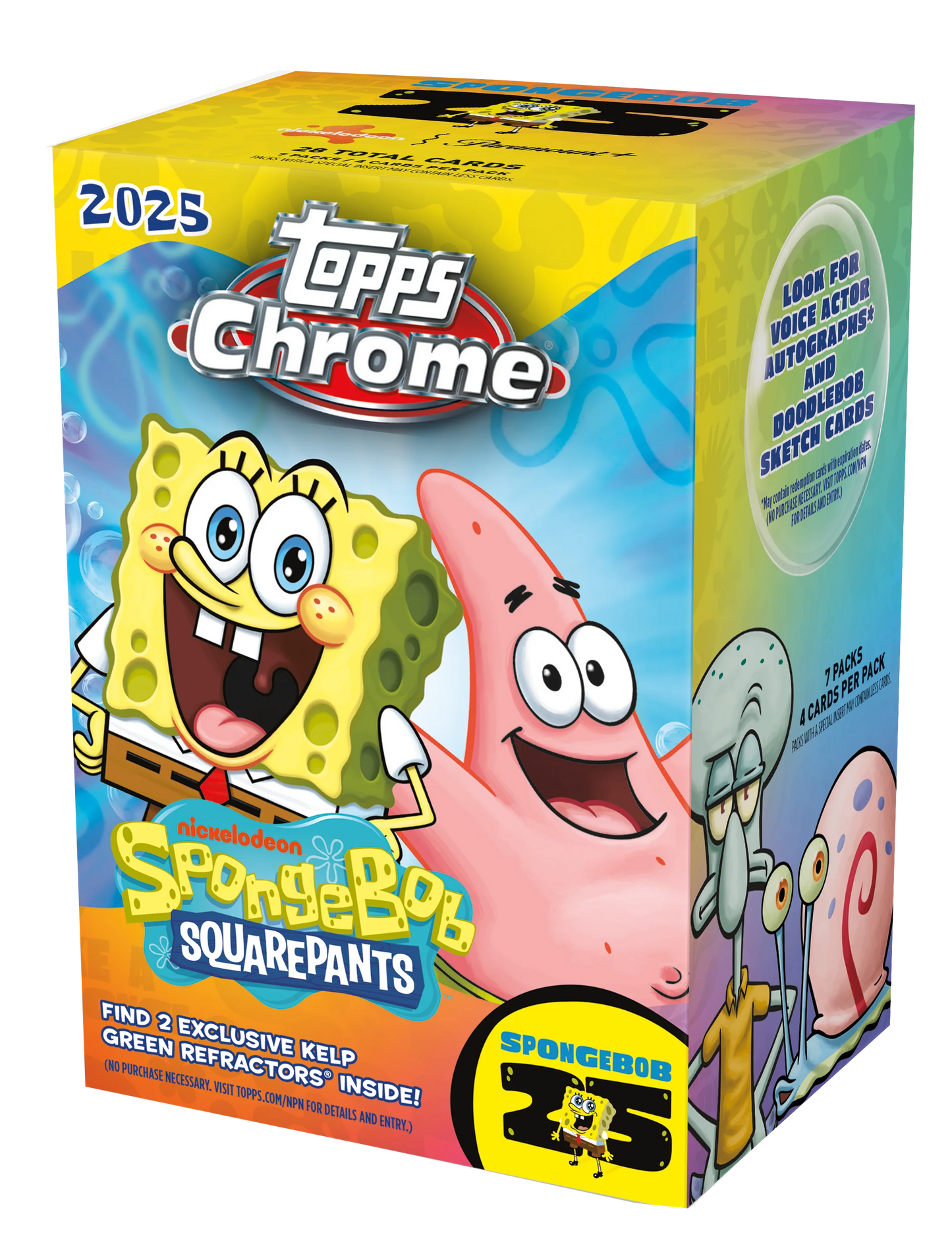 2025 Topps Chrome SpongeBob 25th Anniversary Value Blaster Box