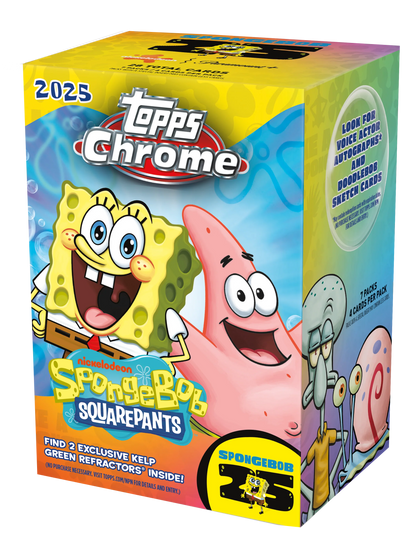 2025 Topps Chrome SpongeBob 25th Anniversary Value Blaster Box