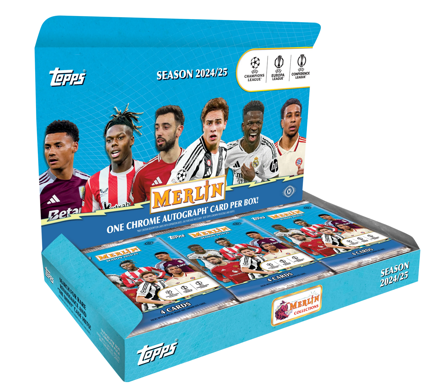 2024-25 Topps Chrome Merlin UEFA Club Competitions Hobby Box