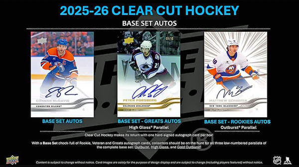 2025-26 Upper Deck Clear Cut Hockey Hobby Box