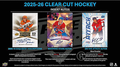 2025-26 Upper Deck Clear Cut Hockey Hobby Box