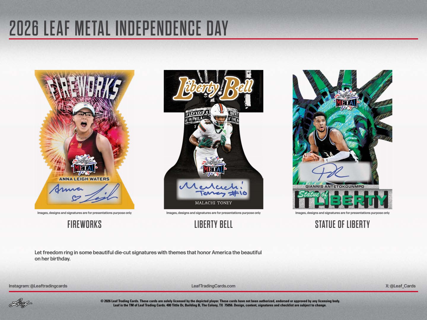 2026 Leaf Metal Independence Day Founding Fathers Hobby Box