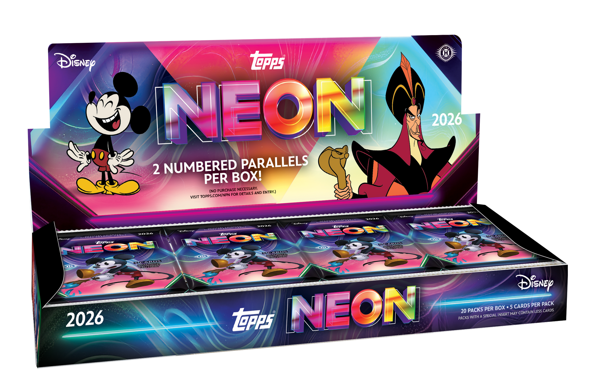 ミッキーマウス 2026 Topps Disney Neon  Caps 2026 Topps Disney Neon Hobby Box – Digital Heroes