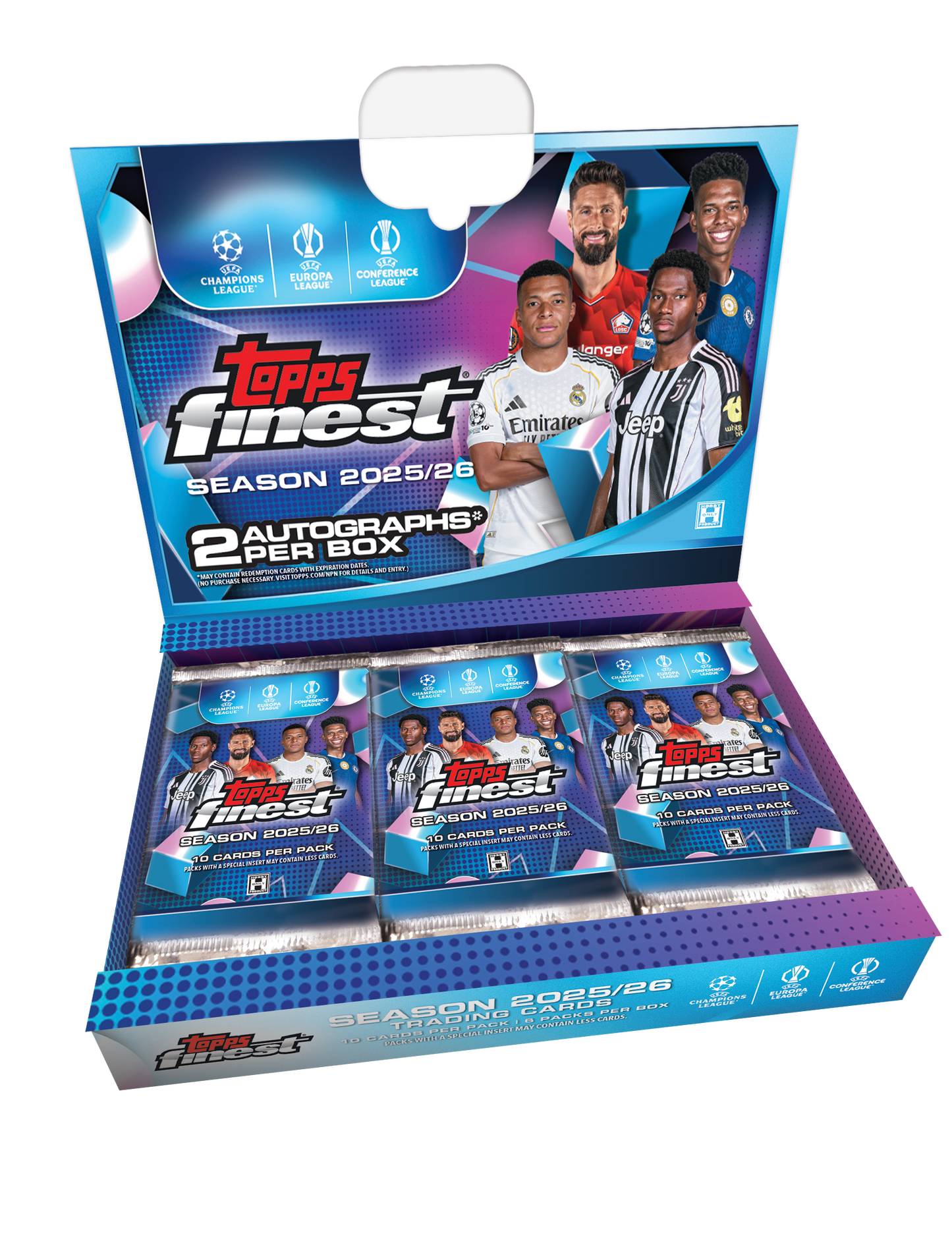 2025-26 Topps Finest UEFA Club Competitions Soccer Hobby Box