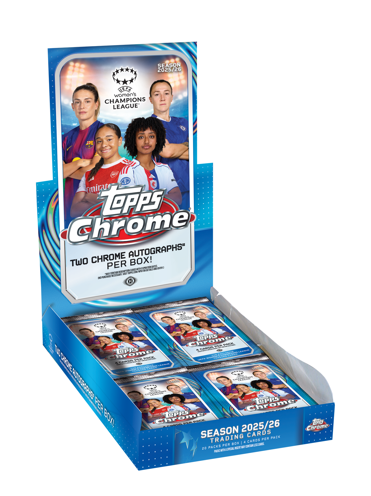2025-26 Topps Chrome UEFA Women's Champions League Soccer Hobby Box