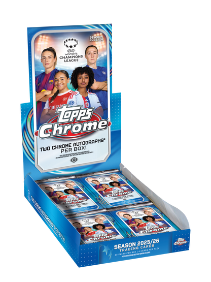 2025-26 Topps Chrome UEFA Women's Champions League Soccer Hobby Box