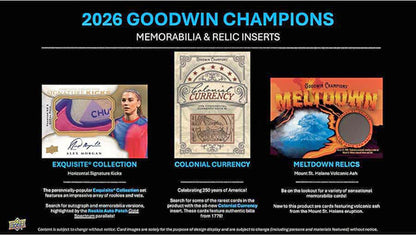 2026 Upper Deck Goodwin Champions Trading Card Hobby Box