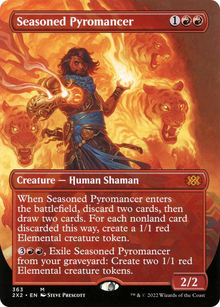 Seasoned Pyromancer (Borderless) [Double Masters 2022] Lightly Played Foil