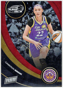 2025 Panini WNBA Player of the Day Red Parallel Card 28 Cameron Brink 79/99