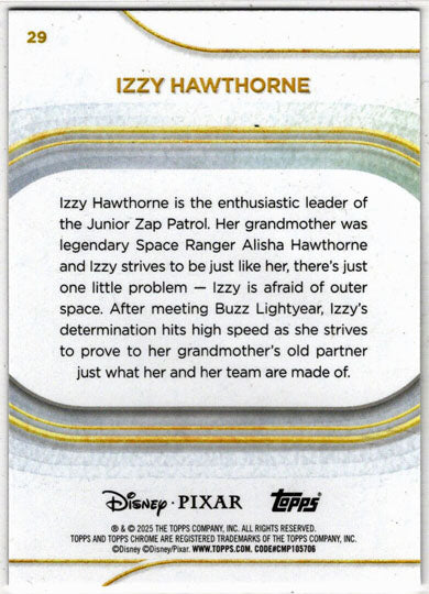 2025 Topps Chrome Disney Base Card 29 Izzy Hawthorne