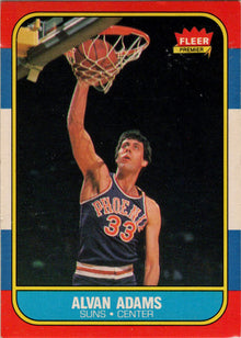 1986-87 Fleer Basketball #2 Alvan Adams Base Rookie Card