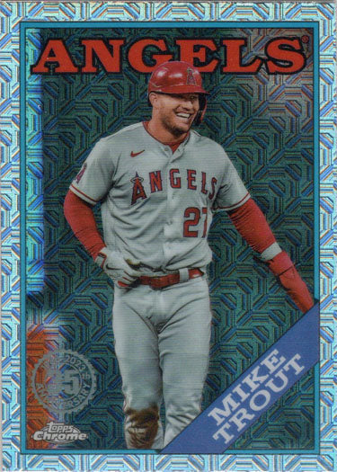 Topps Series Two Baseball 2023 Chrome Silver Card 2T88C-4 Mike Trout
