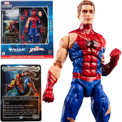 Spider-Man Marvel Legends MTG: Battle-Damaged Spider-Man 6" Action Figure and Card