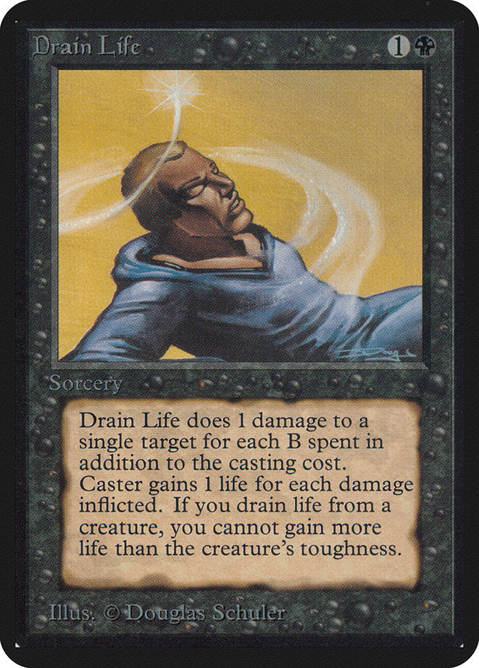 Magic: The Gathering MTG Drain Life [Alpha Edition] Graded CGC 6.5 Ex/NM+
