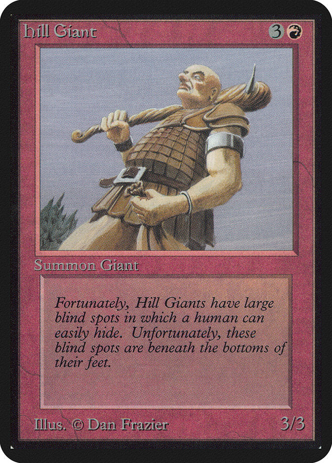 Magic: the Gathering MTG Hill Giant [Alpha Edition] Graded 8.5 NM/Mint+