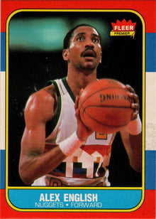 1986-87 Fleer Basketball #30 Alex English Base Rookie Card