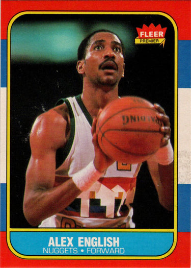 1986-87 Fleer Basketball #30 Alex English Base Rookie Card