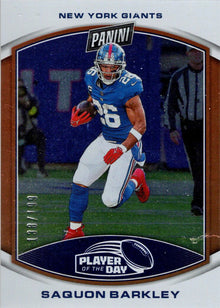 2023 Panini POTD Football Orange Foil Parallel Card 31 Saquon Barkley 138/199