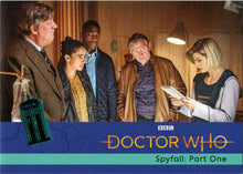 2022 Doctor Who Series 11 & 12 Teal Parallel Card 32 "Spyfall:  Part One" /99