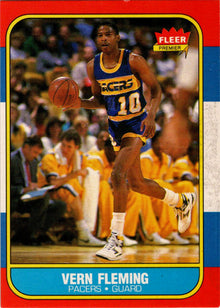 1986-87 Fleer Basketball #33 Vern Fleming Base Rookie Card