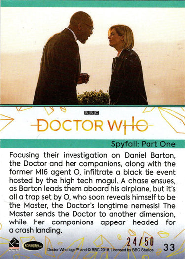 2022 Doctor Who Series 11 & 12 Red Parallel Card 33 "Spyfall:  Part One" /50