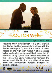 2022 Doctor Who Series 11 & 12 Red Parallel Card 33 "Spyfall:  Part One" /50