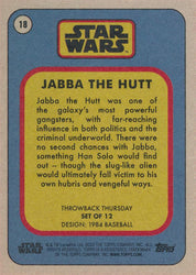 Star Wars Throwback Thursday 2023 Card #18 Jabba the Hutt 1984 Baseball