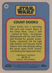 Star Wars Throwback Thursday 2023 Card #24 Count Dooku 1984 Baseball