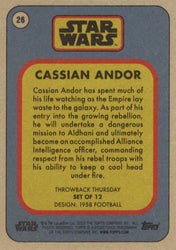 Star Wars Throwback Thursday 2023 Card #26 Cassian Andor 1958 Football