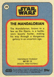 Star Wars Throwback Thursday 2023 Card #29 The Mandalorian 1958 Football