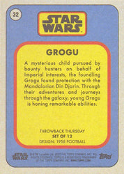 Star Wars Throwback Thursday 2023 Card #32 Grogu 1958 Football