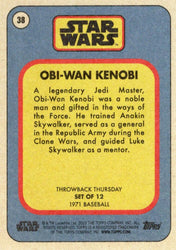 Star Wars Throwback Thursday 2023 Card #38 Obi-Wan Kenobi 1971 Baseball