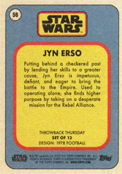 Star Wars Throwback Thursday 2023 Card #56 Jyn Erso 1978 Football