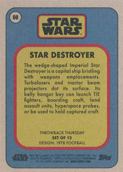 Star Wars Throwback Thursday 2023 Card #60 Star Destroyer 1978 Football