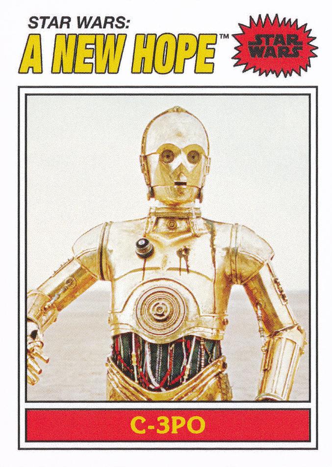 Star Wars Throwback Thursday 2023 Card #66 C-3PO 1977 Topps Baseball