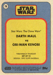 Star Wars Throwback Thursday 2023 Card #78 Darth Maul vs Obi-Wan Kenobi