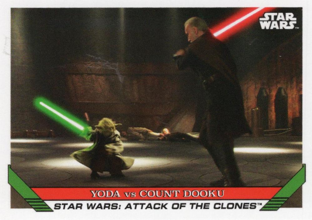 Star Wars Throwback Thursday 2023 Card #82 Yoda vs Count Dooku