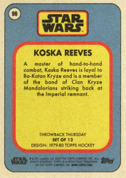 Star Wars Throwback Thursday 2023 Card #96 Koska Reeves 1979-80 Topps Hockey