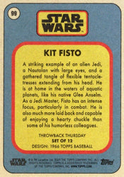 Star Wars Throwback Thursday 2023 Card #99 Kit Fisto 1966 Topps Baseball