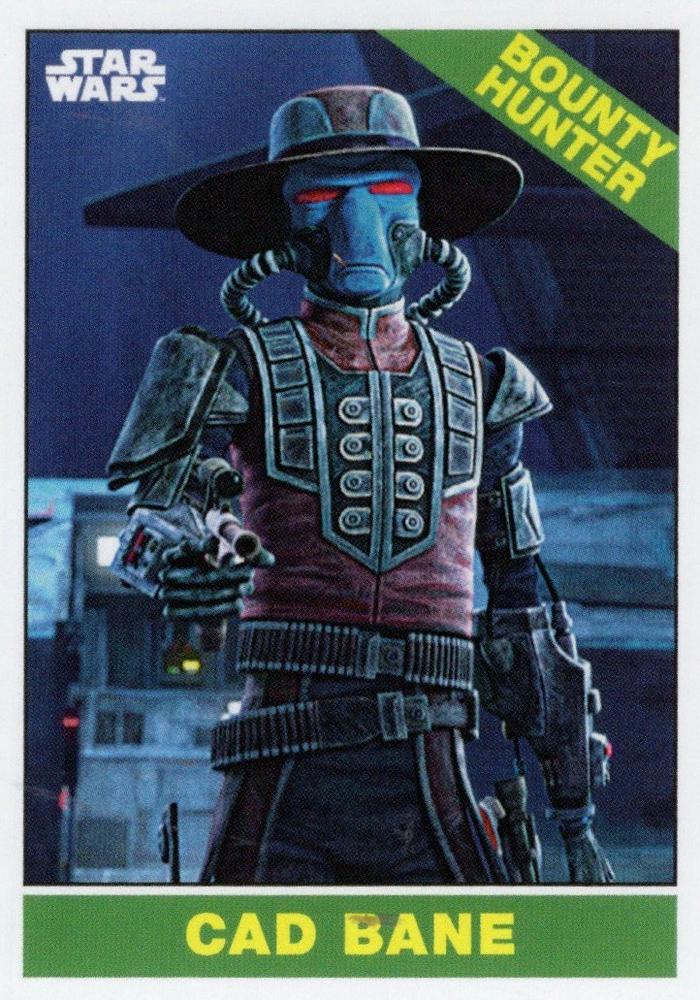 Star Wars Throwback Thursday 2023 Card #102 Cad Bane 1966 Topps Baseball