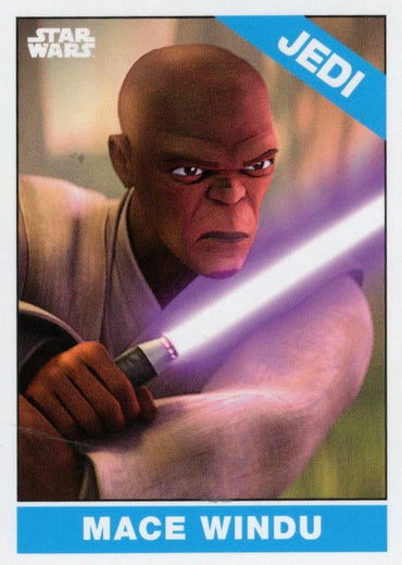 Star Wars Throwback Thursday 2023 Card #105 Mace Windu 1966 Topps Baseball