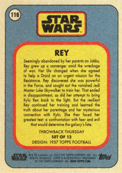Star Wars Throwback Thursday 2023 Card #116 Rey 1957 Topps Football
