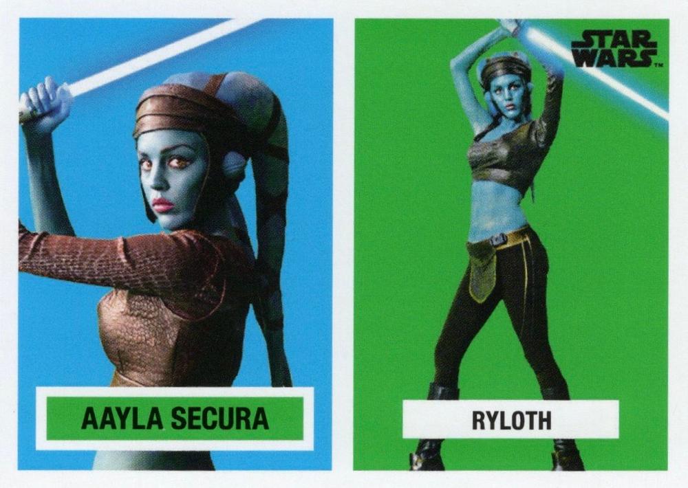 Star Wars Throwback Thursday 2023 Card #120 Aayla Secura 1957 Topps Football