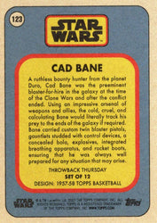 Star Wars Throwback Thursday 2023 Card #123 Cad Bane 1957-58 Topps Basketball