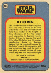 Star Wars Throwback Thursday 2023 Card #124 Kylo Ren 1957-58 Topps Basketball